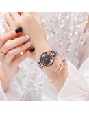 Dropshipping Girl  Watch Women  Embossed Flowers Small Fresh Printed Belt Dial Watch Student Watch Montre Femme