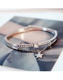 Bracelets For Women Sliver Rhinestone Bracelets 2pcs Sets  Pentagram Rose Gold Chain Bracelets Bracelets For Girls