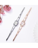 Lvpai   Rhinestone Rectangle Watches Women Quartz Bracelet Watches Ladies DressRose Gold Clock relogios kol saati