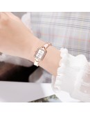 Lvpai   Rhinestone Rectangle Watches Women Quartz Bracelet Watches Ladies DressRose Gold Clock relogios kol saati