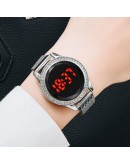  Digital Magnetic Watch Women Rose Gold Diamond LED Ladies Quartz Wrist  Watch Female Clock Relogio Feminino Dropshipping