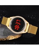  Digital Magnetic Watch Women Rose Gold Diamond LED Ladies Quartz Wrist  Watch Female Clock Relogio Feminino Dropshipping