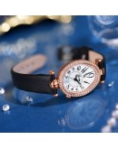 Vintage Women Watches Leather Diamond Bracelet Designer Retro Ladies Wrist Watches Simple Dress Crystal Clock Relogio Feminino