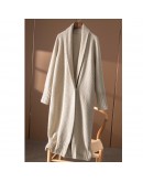 High  Long Cashmere Cardigan Women Tops Vintage Loose Soft Sweater Coat Oversized Jumper Elegant   Clothing