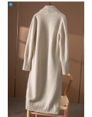 High  Long Cashmere Cardigan Women Tops Vintage Loose Soft Sweater Coat Oversized Jumper Elegant   Clothing