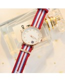 Watch For Girl Students Canvas Band Bear Pattern Casual Women Watches Simple Sport Hours  Ladies Wristwatch Quartz Clock