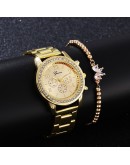 Diamond Women Watch   Rhinestone Elegant Ladies Wrist Watches  Gold Watch For Women Montre Femme Dropshipping