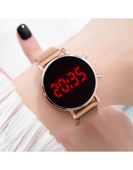 Watch For Women LED Magnetic Ladies Quartz Wrist Watches Female Clock  Women  Rose Gold Female Clocks reloj