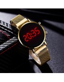 Watch For Women LED Magnetic Ladies Quartz Wrist Watches Female Clock  Women  Rose Gold Female Clocks reloj