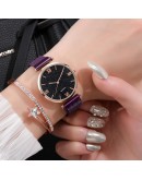  Watch For Women Starry Sky Dial Wrist Watches For Women Bracelet Mesh Magnetic Crystal Quartz Ladies Dress Clock Gifts