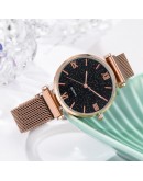  Watch For Women Starry Sky Dial Wrist Watches For Women Bracelet Mesh Magnetic Crystal Quartz Ladies Dress Clock Gifts