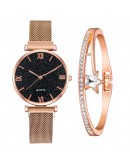  Watch For Women Starry Sky Dial Wrist Watches For Women Bracelet Mesh Magnetic Crystal Quartz Ladies Dress Clock Gifts