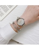 Elegant Women Romantic Starry Sky Wrist Watch Bracelet Leather Rhinestone Designer Ladies Clock Simple Dress Gfit Montre Femme