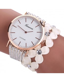 Women Casual  Geneva Creative Watches Elegant Quartz Bracelet ladies Watch Crystal Wrist Watch Reloj Mujer