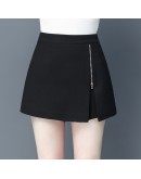  Irregular shorts skirt  women high waist side zipple a line elegant office skirt shorts harajuku shorts plus size