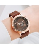  Watch Women Leather Watch Unique Cat Pattern Ladies Simple Quartz Bracelet Wristwatch Women Black Clock Relogio Feminino