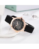  Watch Women Leather Watch Unique Cat Pattern Ladies Simple Quartz Bracelet Wristwatch Women Black Clock Relogio Feminino