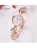 Lvpai   Rhinestone Watches Women Quartz Bracelet Watches Ladies Dress  Rose Gold Clock relogios kol saati