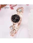 Lvpai   Rhinestone Watches Women Quartz Bracelet Watches Ladies Dress  Rose Gold Clock relogios kol saati