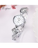 Lvpai   Rhinestone Watches Women Quartz Bracelet Watches Ladies Dress  Rose Gold Clock relogios kol saati