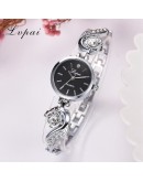 Lvpai   Rhinestone Watches Women Quartz Bracelet Watches Ladies Dress  Rose Gold Clock relogios kol saati