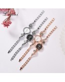 Lvpai   Rhinestone Watches Women Quartz Bracelet Watches Ladies Dress  Rose Gold Clock relogios kol saati