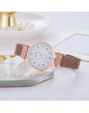  Women Watches Simple Vintage Small Dial Watch Sweet Magnet Mesh Strap Sports Rose Gold Wrist Clock Gift reloj mujer