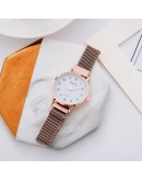  Women Watches Simple Vintage Small Dial Watch Sweet Magnet Mesh Strap Sports Rose Gold Wrist Clock Gift reloj mujer