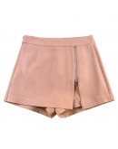  Irregular shorts skirt  women high waist side zipple a line elegant office skirt shorts harajuku shorts plus size