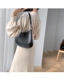 Lantern Sleeve Knitted Dress Autumn Winter   Elegant French Style Mid-length High-waist Sweater Dresses