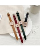 Casual Women Watches Bear Pattern Square Bracelet Watches Set Ladies Leather Band Quartz Wristwatch Female Clock Zegarek Damski