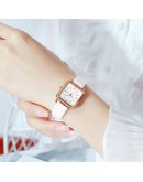 Gaiety  Women Watch Simple Square Leather Band Bracelet Ladies Watches Quartz Wristwatch Female Black Clock Dropshipping