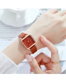 Gaiety  Women Watch Simple Square Leather Band Bracelet Ladies Watches Quartz Wristwatch Female Black Clock Dropshipping