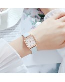 Gaiety  Women Watch Simple Square Leather Band Bracelet Ladies Watches Quartz Wristwatch Female Black Clock Dropshipping