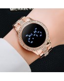  Digital LED Women Watches Diamond Bracelet  Watch For Women Rose Gold Dress Casual Quartz Watch zegarek damski