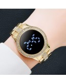  Digital LED Women Watches Diamond Bracelet  Watch For Women Rose Gold Dress Casual Quartz Watch zegarek damski