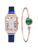 Gaiety  Ladies Magnetic Watch Roman Numerals Square  Women Watches  Female Quartz Wristwatches Montre Femme