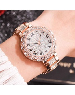  Women Steel Rhinestone Watch  Diamond Crystal Gold Watches Women Quartz Ladies Wristwatches Gifts Dropshipping