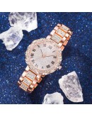  Women Steel Rhinestone Watch  Diamond Crystal Gold Watches Women Quartz Ladies Wristwatches Gifts Dropshipping