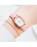  Watch Women  Casual Leather Belt Watches Simple Ladies' Small Dial Quartz Clock Dress Wristwatches Reloj mujer