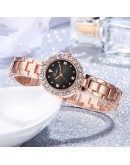 Lvpai  2 Pcs Set  Rose Gold Wristwatch  Women Bracelet Watches Casual Stylish Female Gift Clock Zegarek Damski