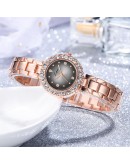 Lvpai  2 Pcs Set  Rose Gold Wristwatch  Women Bracelet Watches Casual Stylish Female Gift Clock Zegarek Damski