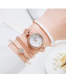 Lvpai   Rose Gold Diamond Women Bracelet Watches  Quartz Watches Ladies Casual Wrist Watch Set Dropshiping