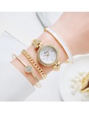 Lvpai   Rose Gold Diamond Women Bracelet Watches  Quartz Watches Ladies Casual Wrist Watch Set Dropshiping