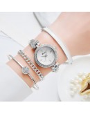 Lvpai   Rose Gold Diamond Women Bracelet Watches  Quartz Watches Ladies Casual Wrist Watch Set Dropshiping