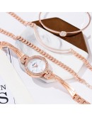 Lvpai   Rose Gold Diamond Women Bracelet Watches  Quartz Watches Ladies Casual Wrist Watch Set Dropshiping