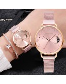  Ladies Watch Moon Stars Pattern Magnetic Women's  Watches Simple Arabic Numerals Dial Quartz Clock Montre Femme