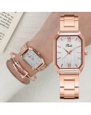  Watch For Women Diamond Bracelet Watch Ladies Quartz Wrist Watch Bracelet Set Roman Numeral Dial Clock Relogio Feminino