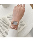  Watch For Women Diamond Bracelet Watch Ladies Quartz Wrist Watch Bracelet Set Roman Numeral Dial Clock Relogio Feminino