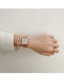  Watch For Women Diamond Bracelet Watch Ladies Quartz Wrist Watch Bracelet Set Roman Numeral Dial Clock Relogio Feminino